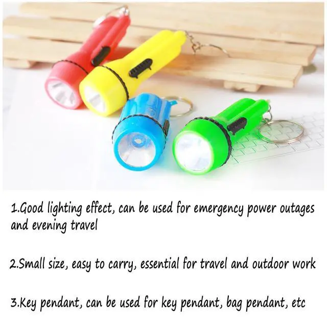 Alt view image 5 of 7 - Mini Flashlight Keychain, 24PCS Bulk Assorted Colors Toy Flashlight for Hiking Camping Party for Kids Night Reading Party Camping Emergency and Hunting