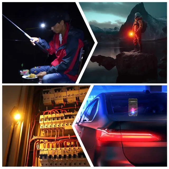 Alt view image 7 of 7 - V15 LED Small Powerful EDC Flashlight with Warm White Red Light,Bright 1200LM USB C Rechargeable 10 Modes Mini Pocket Keychain Flash Light with Clip,IP67 Waterproof,80°Head Swivels,Tail Magnet
