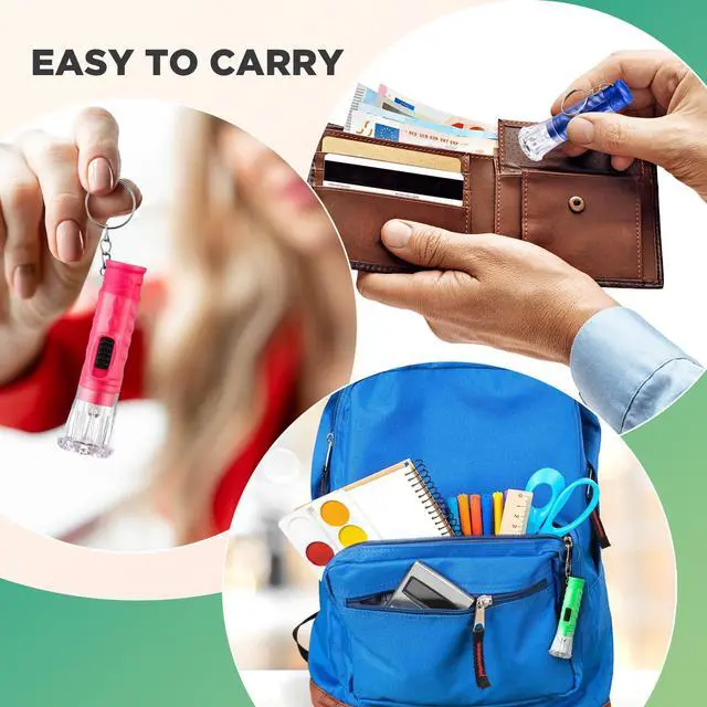 Alt view image 6 of 7 - 50 Pcs Mini Flashlight Keychains Bulk with Lanyard Portable Small Plastic LED Key Chains Flashlights for Night Reading Emergency Hurricane Camping Hiking Party Favors(Multicolor,Simple)