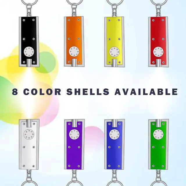 Alt view image 2 of 7 - Mini LED Keychain Flashlight, Tiny White Light Pocket (8PCS)