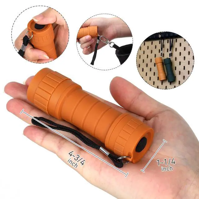Alt view image 6 of 7 - 10-Pack Professional Outdoor Mini Flashlights Set, Super Bright 100 Lumen LED Flashlights, Small Flashlights Pack with 30-piece AAA Dry Batteries Included