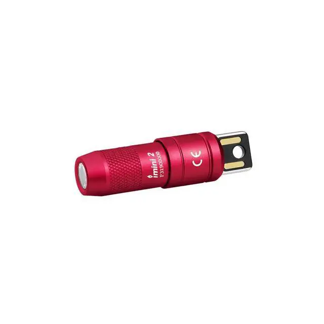 Main image of IMINI 2 EDC Rechargeable Keychain Flashlight, 50 Lumens Compact and Portable Mini LED Keyring Lights with Built-in Battery Ideal for Everyday Carry and Emergencies (Passionate Red)