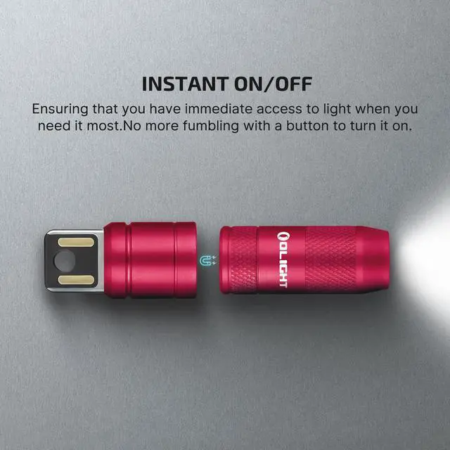 Alt view image 3 of 7 - IMINI 2 EDC Rechargeable Keychain Flashlight, 50 Lumens Compact and Portable Mini LED Keyring Lights with Built-in Battery Ideal for Everyday Carry and Emergencies (Passionate Red)