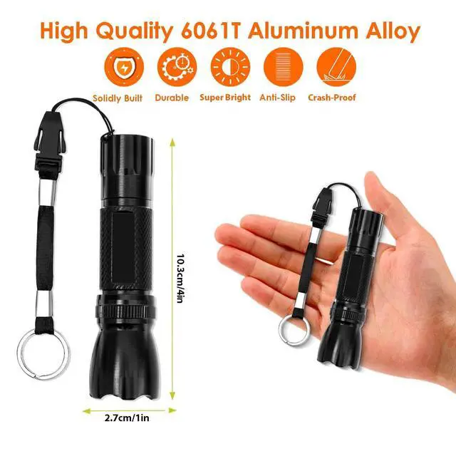 Alt view image 2 of 7 - LED Flashlights, Mini Camping Tactical Flashlight with High Lumen, Handheld Pen Light, Powerful Bright Versatile Flash Light for Outdoor, Home, Cycling, Hiking, Emergency