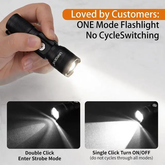 Alt view image 4 of 7 - Pocket EDC Flashlight,USB-C Rechargeable Mini Flashlights 1200 Lumens