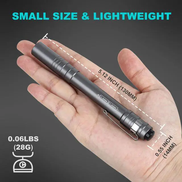 Alt view image 6 of 7 - 6-Pack Pen Light, Aluminum LED Penlights with Batteries Included & Pre-Installed, Pocket Pen Flashlight for Inspections, Repairs, Camping and Emergencies