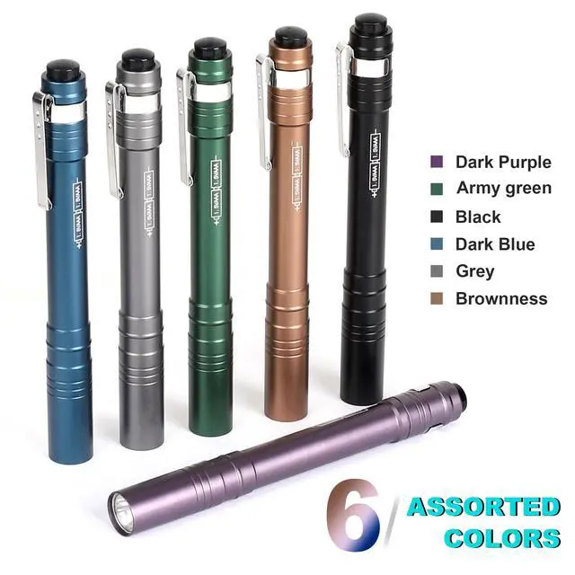 Alt view image 5 of 7 - 6-Pack Pen Light, Aluminum LED Penlights with Batteries Included & Pre-Installed, Pocket Pen Flashlight for Inspections, Repairs, Camping and Emergencies