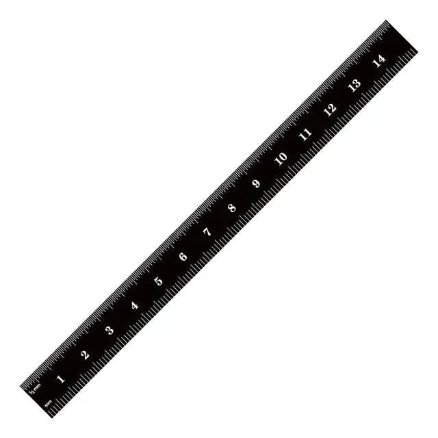 Alt view image 2 of 7 - 150mm Flexible Metal Ruler, Stainless Steel with Black Chrome Finish, High Contrast, Fully Metric Graduation (0.5mm, 1.0mm), Easy to Read Machinist Rule, Made in USA