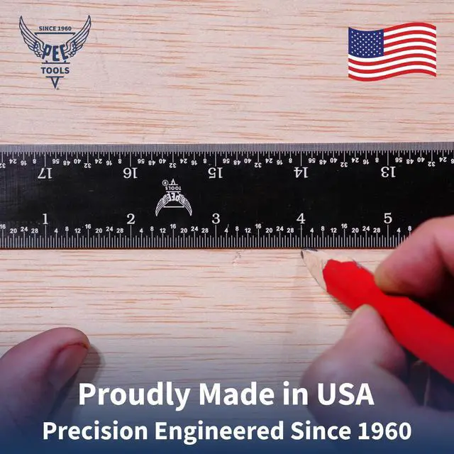 Alt view image 5 of 7 - 150mm Flexible Metal Ruler, Stainless Steel with Black Chrome Finish, High Contrast, Fully Metric Graduation (0.5mm, 1.0mm), Easy to Read Machinist Rule, Made in USA