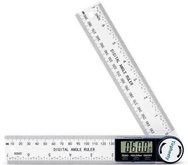 Main image of Digital Angle Finder Protractor, 3rd Generation Quick Display Angle Gauge Ruler, 7-Inch (200mm) Professional Measuring Tool for Woodworking, Carpentry, and Construction