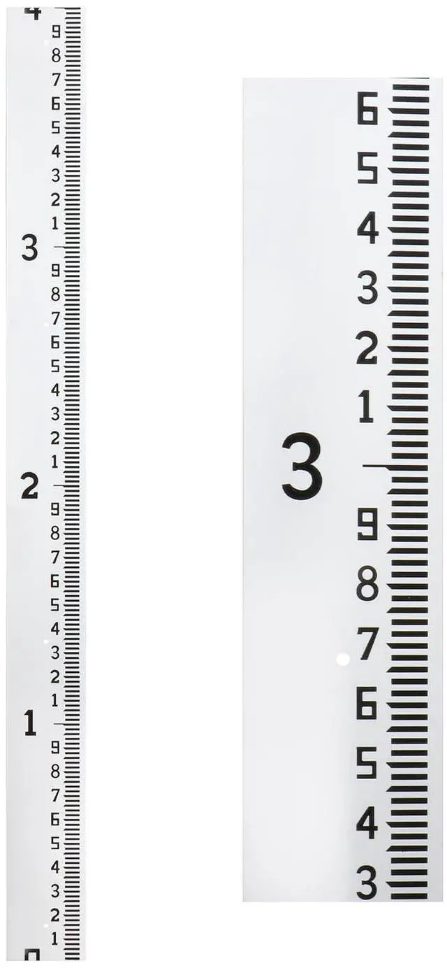 Main image of Depth Gauge, Water Level Gauge (Hundredths, Tenths, Teet), Heavy-Duty Ruler-Style Water Level Indicator, All-Weather Water Level Tool, Rust-Resistant, with Pre-Drilled Holes (0-4 Feet)