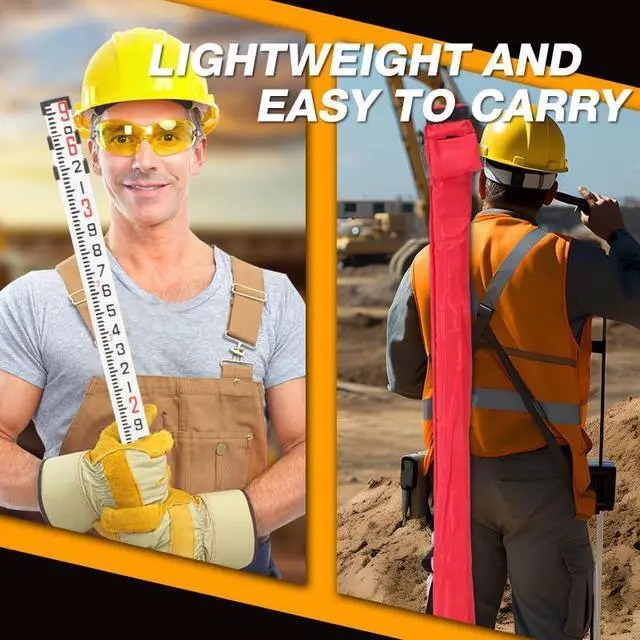 Alt view image 5 of 7 - GEOLENI Aluminum Grade Rod - 10ths, With Carrying Case and Rod level (9 Foot)