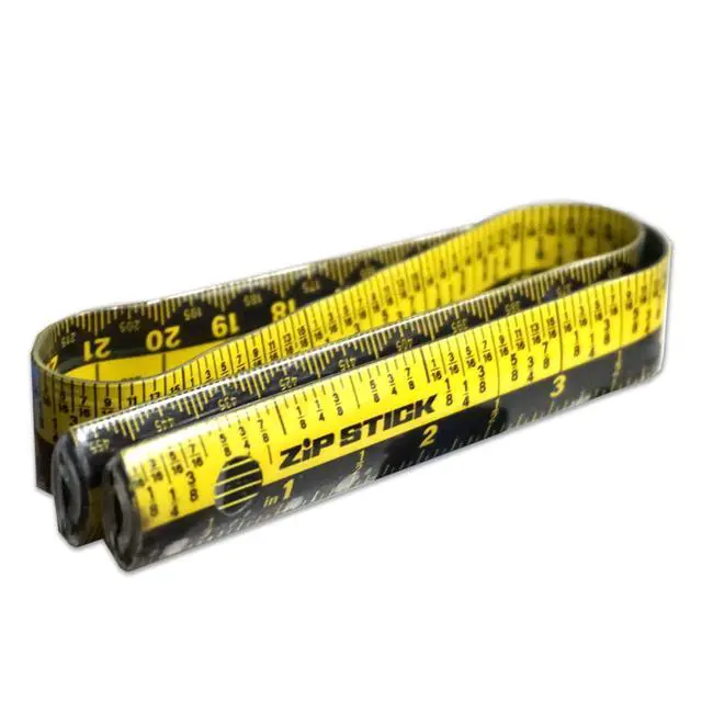 Alt view image 2 of 7 - Zip Stick 18" - Easy Read Ruler - Foldable, Magnetic Measuring Tool - Yellow