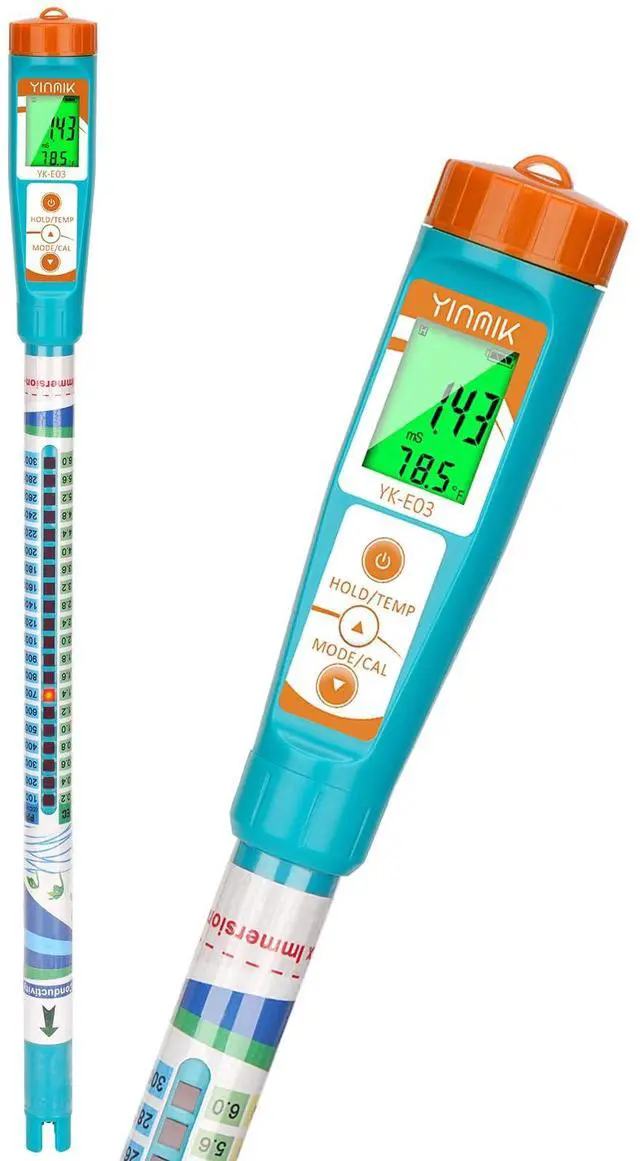 Main image of Truncheon EC PPM Nutrient Meter for Hydroponic, Conductivity Tester Stick for Hydroponics Growing PPM Measuring Tool (EC, PPM 500, PPM 700, CF, Temp) for Nutrient Reservoir, Aquaponics, DWC