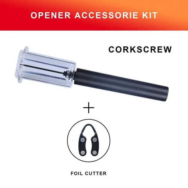 Alt view image 2 of 7 - Wine Air Pressure Pump Bottle Opener Set With Foil Cutter,Simple Wine Pump Cork Remover Corkscrew,Efficient Corkscrew Bottle Opener,Easy Screw Out Tool,Great For Wine Lovers,Perfect Wine Gift.