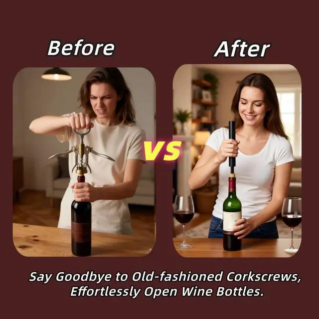 Alt view image 2 of 7 - Aeropop Wine Opener 2 Pack, Air Pump Wine Bottle Opener - Portable Needle Type Corkscrew No Pull Easy Open, Manual Pressure Wine Opener for Travel Picnic Party Home Restaurant, Golden+Red