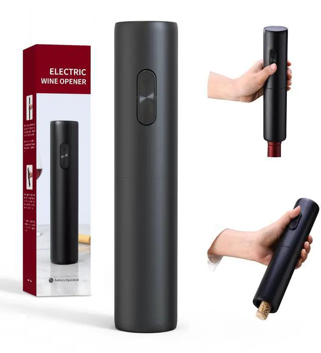 Main image of Electric Wine Bottle Opener Electronic Wine Opener Automatic Corkscrew, Battery Operated One-Touch Opening Easy to Use for Gifts, Ouvre Bouteille Electrique Tire Bouchon