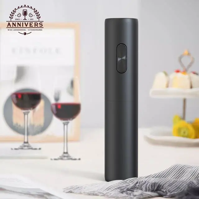 Alt view image 2 of 7 - Electric Wine Bottle Opener Electronic Wine Opener Automatic Corkscrew, Battery Operated One-Touch Opening Easy to Use for Gifts, Ouvre Bouteille Electrique Tire Bouchon