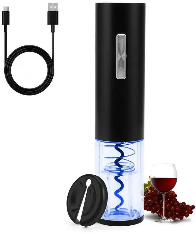 Main image of USB Rechargeable Electric Wine Bottle Opener with Foil Cutter