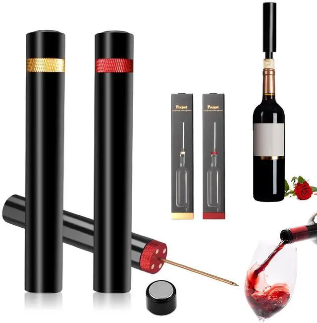 Main image of 2pcs Aeropop Wine Opener Needle Type Wines Bottle Openers Travel Portable Pocket Air Pressure Pump Wine Bottle Opener Loritia Arropop Wine Opener for Home Restaurant Party