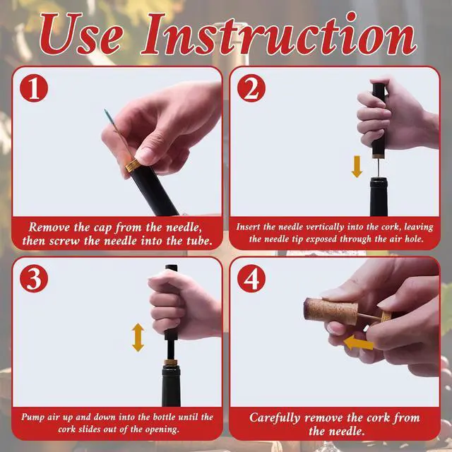 Alt view image 3 of 7 - 2pcs Aeropop Wine Opener Needle Type Wines Bottle Openers Travel Portable Pocket Air Pressure Pump Wine Bottle Opener Loritia Arropop Wine Opener for Home Restaurant Party