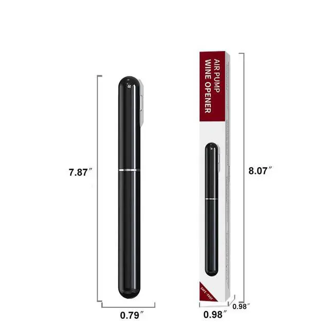 Alt view image 4 of 5 - Air Pressure Pump Wine Opener With Foil Cutter,Portable Pen-Shape Corkscrew Wine Bottle Opener,Nice Gift to Wine Lovers.