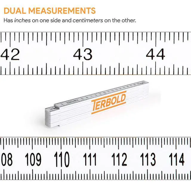 Alt view image 2 of 7 - 2pk Folding Ruler Yard Stick | 6ft Imperial 2m Metric Measuring Stick | Durable Fiberglass Foldable Yardstick Tape Measure Construction Rulers