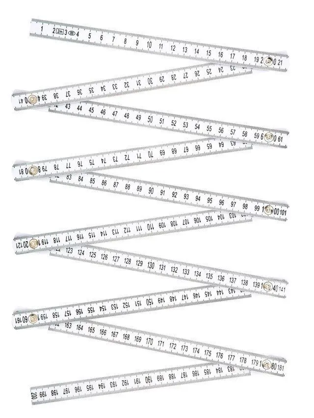 Alt view image 7 of 7 - 2pk Folding Ruler Yard Stick | 6ft Imperial 2m Metric Measuring Stick | Durable Fiberglass Foldable Yardstick Tape Measure Construction Rulers