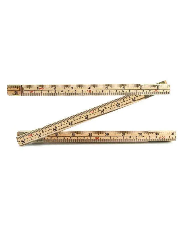 Alt view image 2 of 7 - Folding Wood Rule, 2 Pack, 6FT 6 Inch Foldable Ruler with US and Metric Measurements for Carpenters