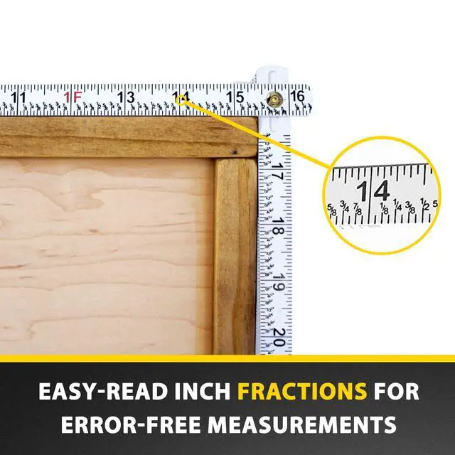 Alt view image 3 of 7 - FR-72 Carpenter's Folding Rule Lightweight Composite Construction Ruler (Folding Yard Stick) with Easy-Read Inch Fractions - 6.5ft / 2m