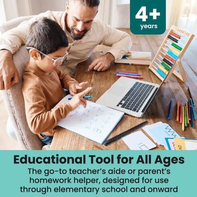 Alt view image 4 of 7 - MeasureMate Learning Ruler, Four-Sided Math Tool for Students, Teaching Number Lines, Fraction Line, with Metric and Imperial, Black, 2-Pack