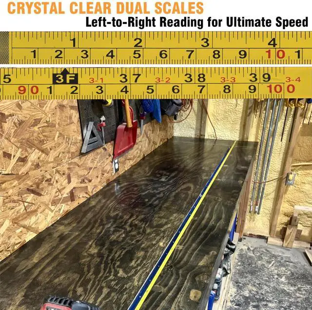 Alt view image 4 of 7 - 2 Pack Self-Adhesive Measuring Tape, 39 Inch Peel and Stick Ruler with Imperial & Metric Scales - Left-to-Right Reading, Waterproof for Workbench, Table Saw, Workshop, Craft Table (39Inch - 2Pack)