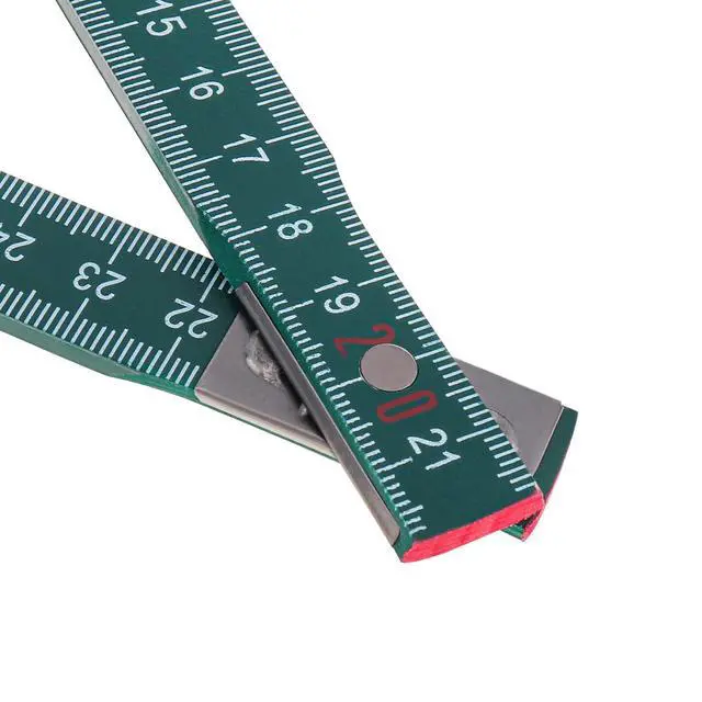 Alt view image 5 of 7 - Folding Wooden Stick Ruler, Inch & Metric (78-inch/2-Meter When Straight), Foldable Rule for Carpenters Folding rulers, 0-180 Degree Angle, Adjustable