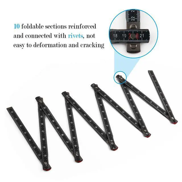 Alt view image 4 of 7 - 78.74 Inch Oil Tank Measuring Stick,Foldable Wooden Fuel Tank Measuring Stick with 2 Type Clear Level Mark,Universal 10 Fold Oil Dipstick for Accurate Oils Level Readings