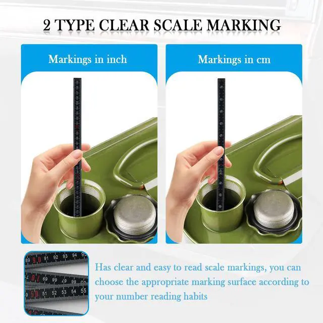 Alt view image 6 of 7 - 78.74 Inch Oil Tank Measuring Stick,Foldable Wooden Fuel Tank Measuring Stick with 2 Type Clear Level Mark,Universal 10 Fold Oil Dipstick for Accurate Oils Level Readings