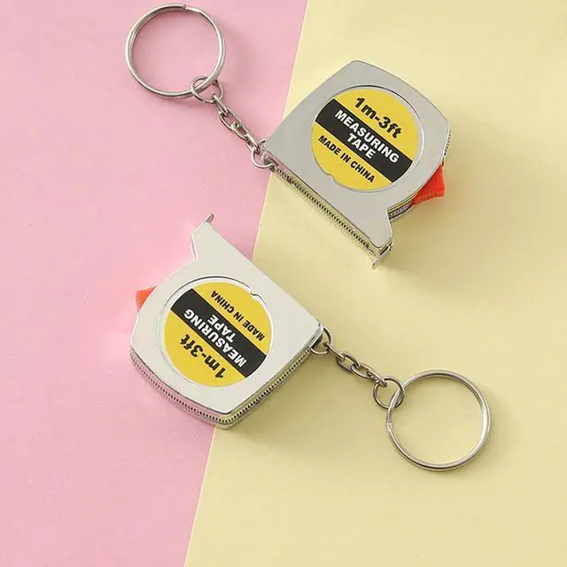 Alt view image 7 of 7 - 12 Pack Mini Tape Measure Keychains, 1.5 Inch Retractable Measuring Tapes with Lock, Small Functional Ruler for Party Favors, Gift Bags, Classroom Rewards, 1m/3ft