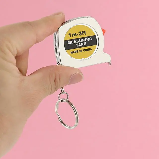 Alt view image 6 of 7 - 12 Pack Mini Tape Measure Keychains, 1.5 Inch Retractable Measuring Tapes with Lock, Small Functional Ruler for Party Favors, Gift Bags, Classroom Rewards, 1m/3ft