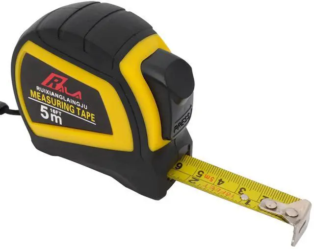 Main image of Auto-Lock Measuring Tape, 16-Feet (5M) Dual Side Retractable Tape Measure, Inch/Metric Scale, MID Accuracy, for Electricians, Carpenter, Surveyors and Engineers, with Rubber Protective Casing