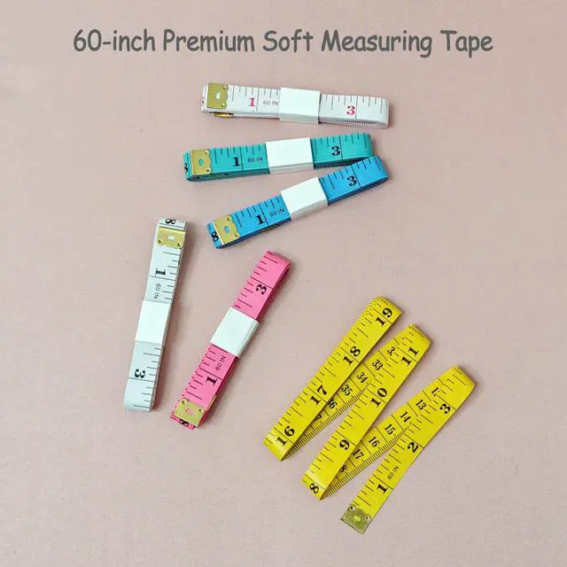Alt view image 4 of 5 - 6 Pack Soft Tape Measure Double Scale 60-inch/150cm,Fabric Craft Tape Measure & Medical Body Measurement,Sewing Flexible Vinyl Ruler & Measuring Tape for Body Weight Loss
