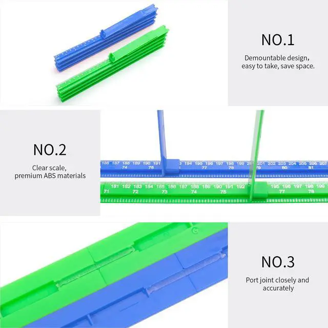 Alt view image 5 of 7 - Height Measurement Rod for Wall - 3D Removable Growth Stick, Wall Mounted Splicing Ruler for Children, Adults, Kids, Baby Nursery - 79 Inch (Purple)