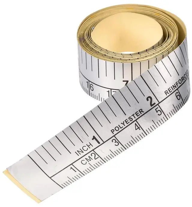Main image of Self-Adhesive Measuring Tape with Fractions 60 Inches 150cm Workbench Ruler, Peel and Stick Measure Tape for Woodworking, Saw, Drafting Table