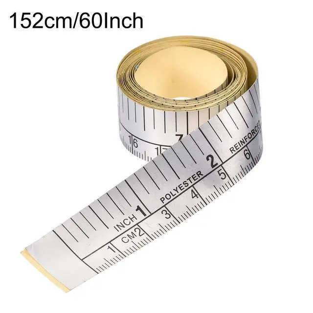 Alt view image 2 of 4 - Self-Adhesive Measuring Tape with Fractions 60 Inches 150cm Workbench Ruler, Peel and Stick Measure Tape for Woodworking, Saw, Drafting Table