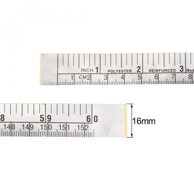 Alt view image 3 of 4 - Self-Adhesive Measuring Tape with Fractions 60 Inches 150cm Workbench Ruler, Peel and Stick Measure Tape for Woodworking, Saw, Drafting Table