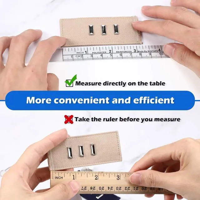 Alt view image 3 of 7 - 5 Pieces Self-Adhesive Measuring Tape Workbench Ruler Adhesive Backed Double Scale Stick Tape Measure for Work Woodworking, Saw, Drafting Table (24 Inch)