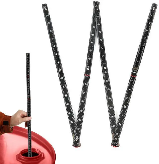Main image of Fuel Tank Measuring Stick 10 Fold to 78", Wooden Oil Tank Measuring Stick, Oil Tank Gauge Measuring Stick, Folding Measuring Stick Ruler for Oil Tank (1PCS Wooden Measuring Stick)