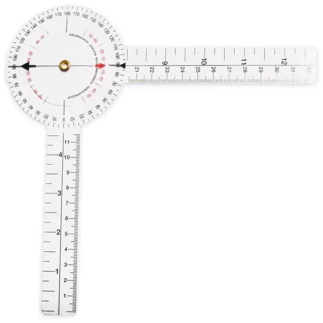 Alt view image 2 of 7 - 8 Inch Orthopedic ROM Goniometer Therapy Gauge