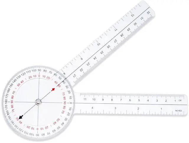 Alt view image 3 of 7 - 8 Inch Orthopedic ROM Goniometer Therapy Gauge