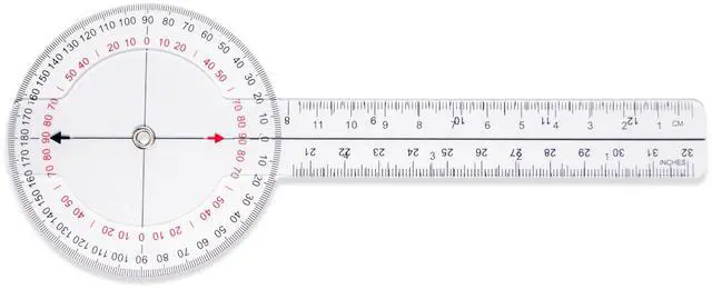 Alt view image 4 of 7 - 8 Inch Orthopedic ROM Goniometer Therapy Gauge