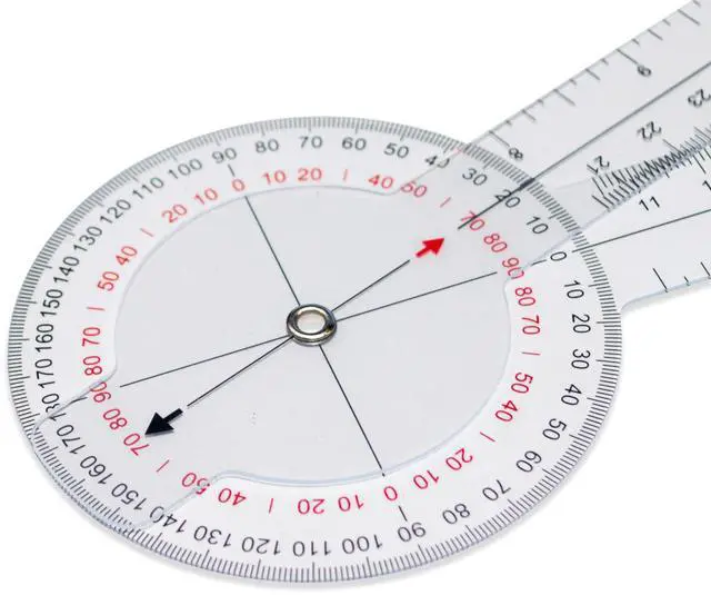 Alt view image 6 of 7 - 8 Inch Orthopedic ROM Goniometer Therapy Gauge