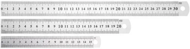 Main image of Yard Stick, 3PCS Ruler Metal Meter Stick Machinist Tools for Kids, Measuring Tools for Drawing and Precision Work, Stainless Steel Ruler